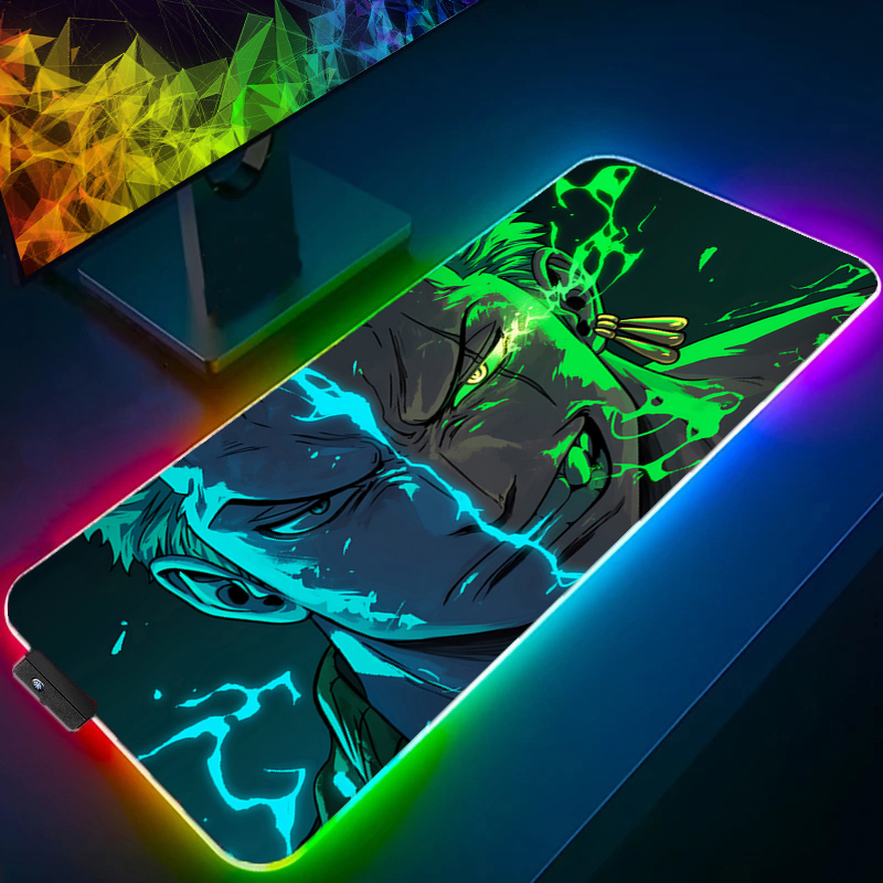 Gaming Keyboard En Mouse - ONE PIECE Zoro Mouse Pad RGB