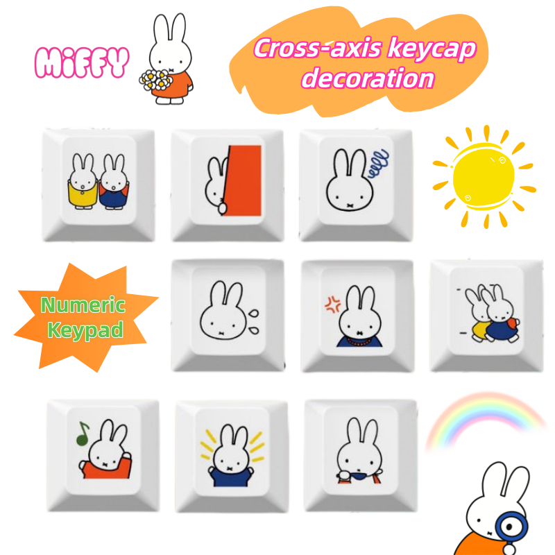 New Miffy rabbit cartoon cute  - Gaming Keyboard Mechanical ulasan dan harga