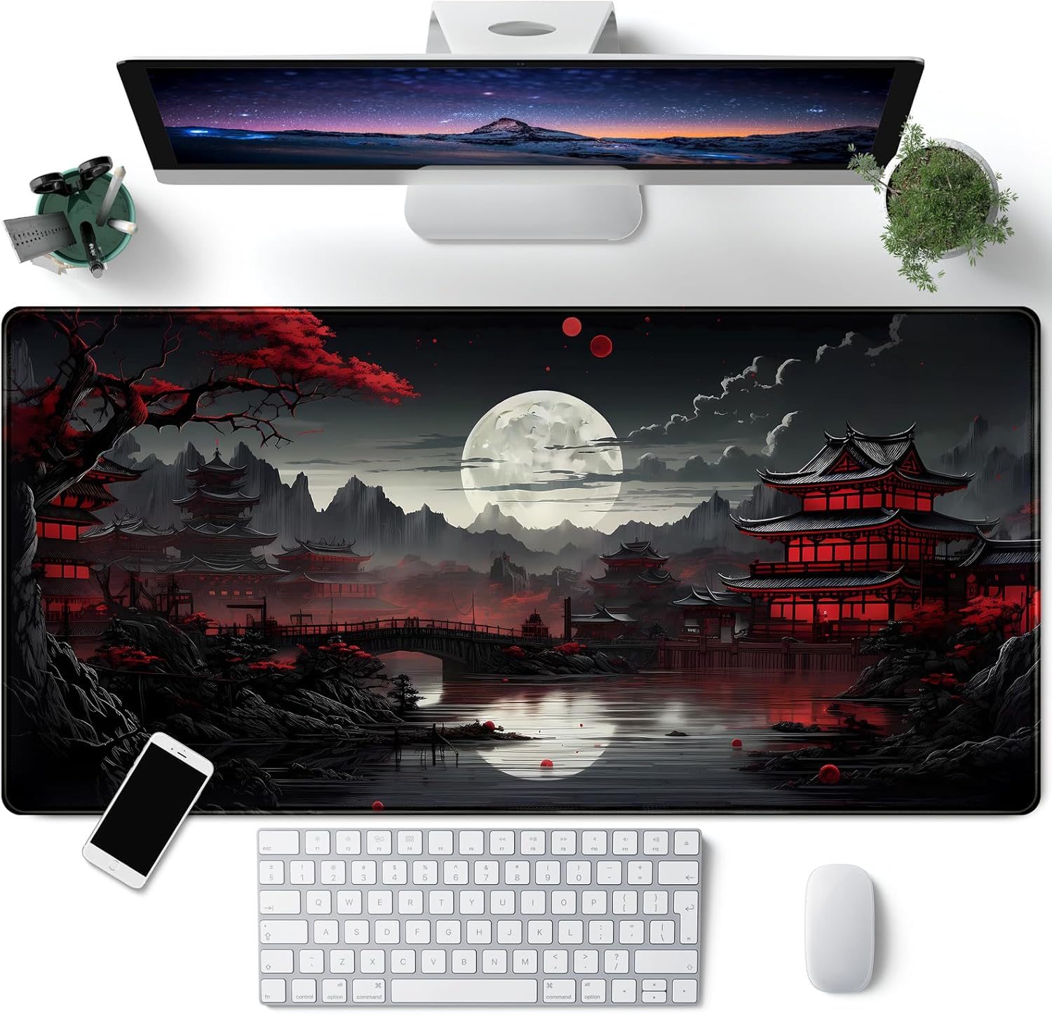 Japanese Desk Mat Riverside Fu - Gaming Keyboard And Mouse Pad ulasan dan harga