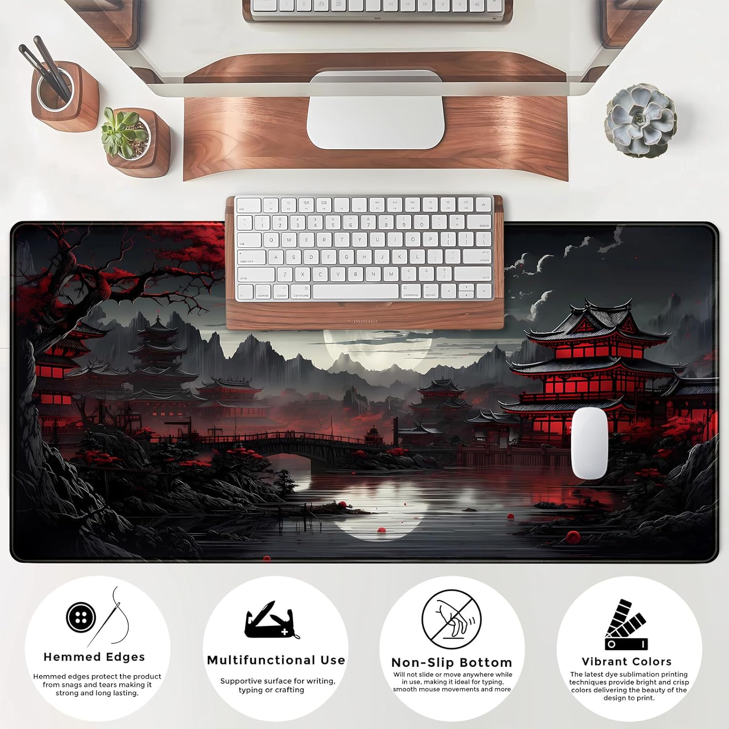 Japanese Desk Mat Riverside Fu - Gaming Keyboard And Mouse Pad ulasan dan harga