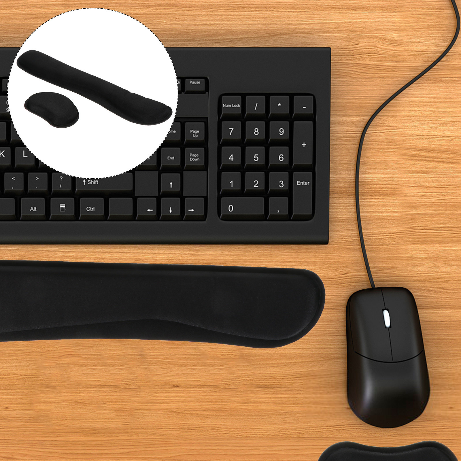 1Set Memory Foam Wrist Rest Se - Gaming Keyboard Ergonomic ulasan dan harga