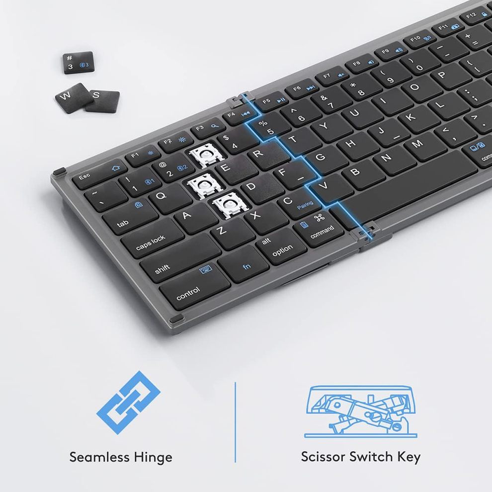 Foldable Bluetooth Keyboard wi - Gaming Keyboard Budget ulasan dan harga