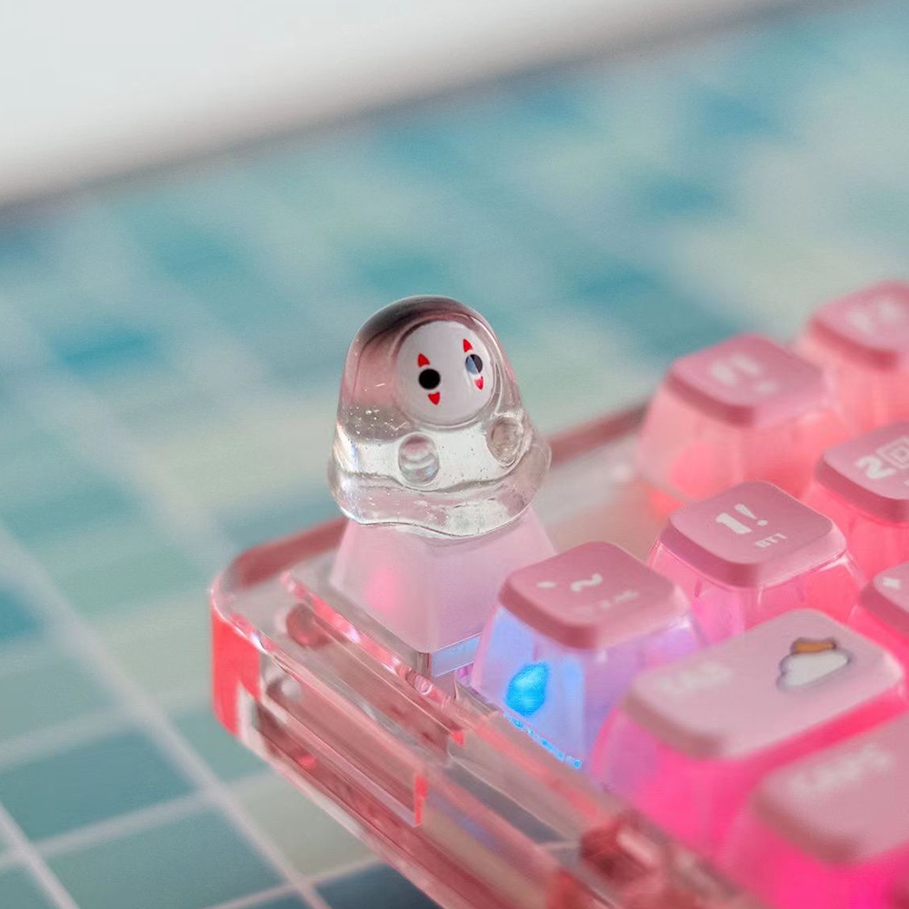 Cartoon Halloween Backlit Clea - Keyboard Gaming Transparent ulasan dan harga