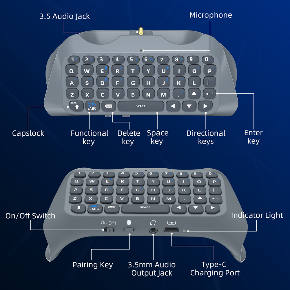 Wireless Keyboard Controller F - Gaming Keyboard Bluetooth ulasan dan harga
