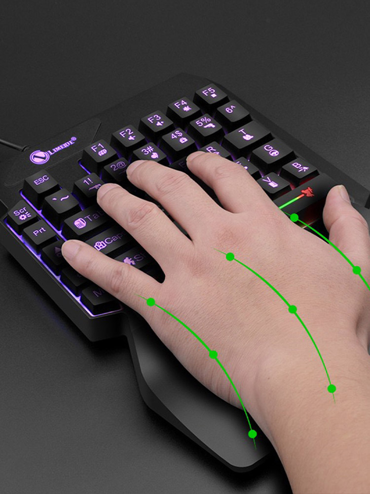 Mechanical One-Handed Light Ga - Gaming Keyboard And Mouse For Xbox ulasan dan harga