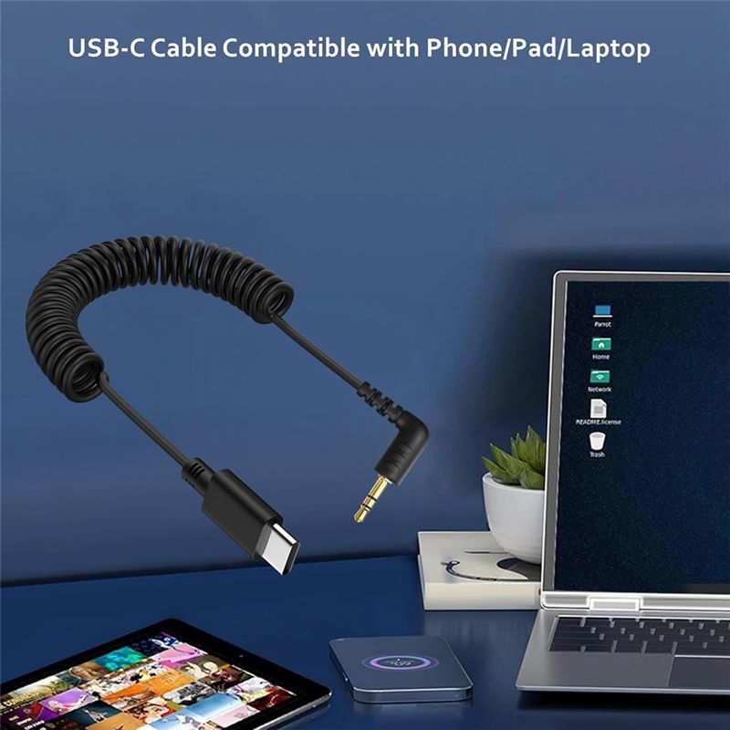 DT21 USB C to 3.5mm TRS Audio  - Coiled Usb Cable ulasan dan harga