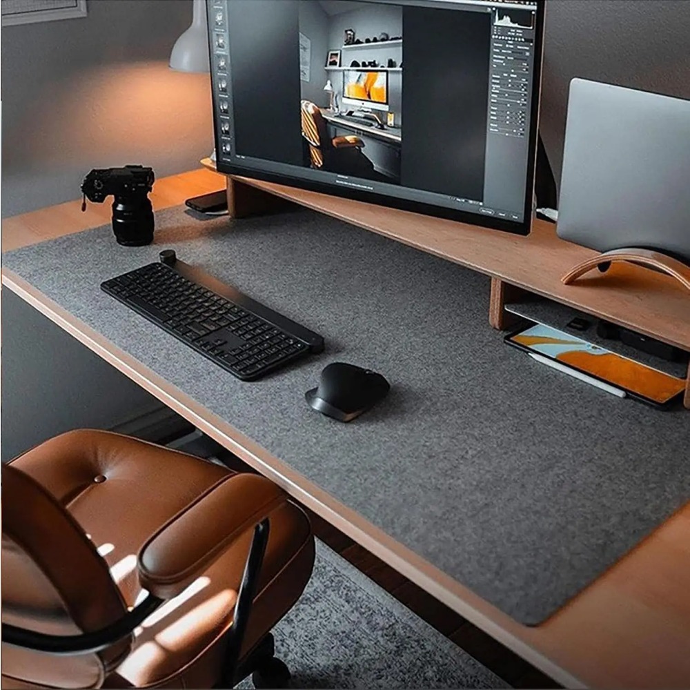 Felt Desk Mat Computer Mat for - Gaming Keyboard And Mouse Pad ulasan dan harga