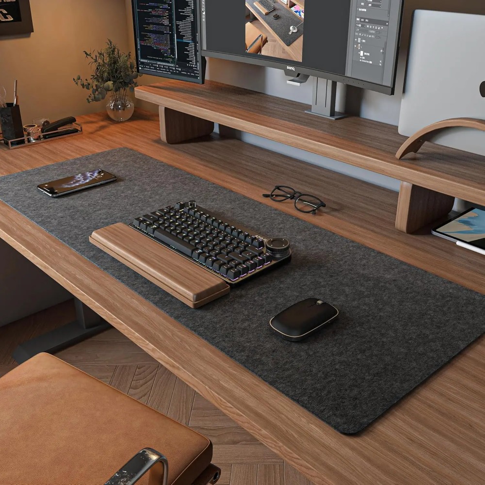 Felt Desk Mat Computer Mat for - Gaming Keyboard And Mouse Pad ulasan dan harga