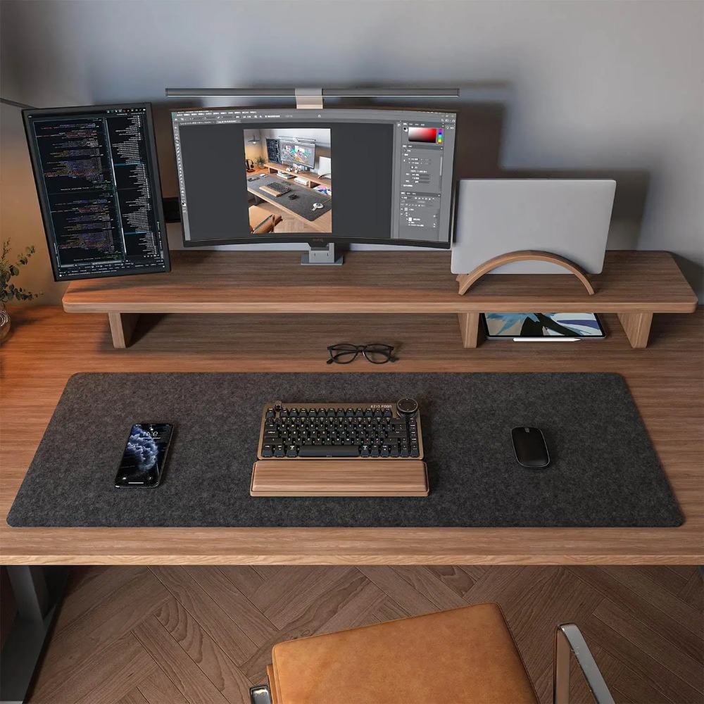 Felt Desk Mat Computer Mat for - Gaming Keyboard And Mouse Pad ulasan dan harga