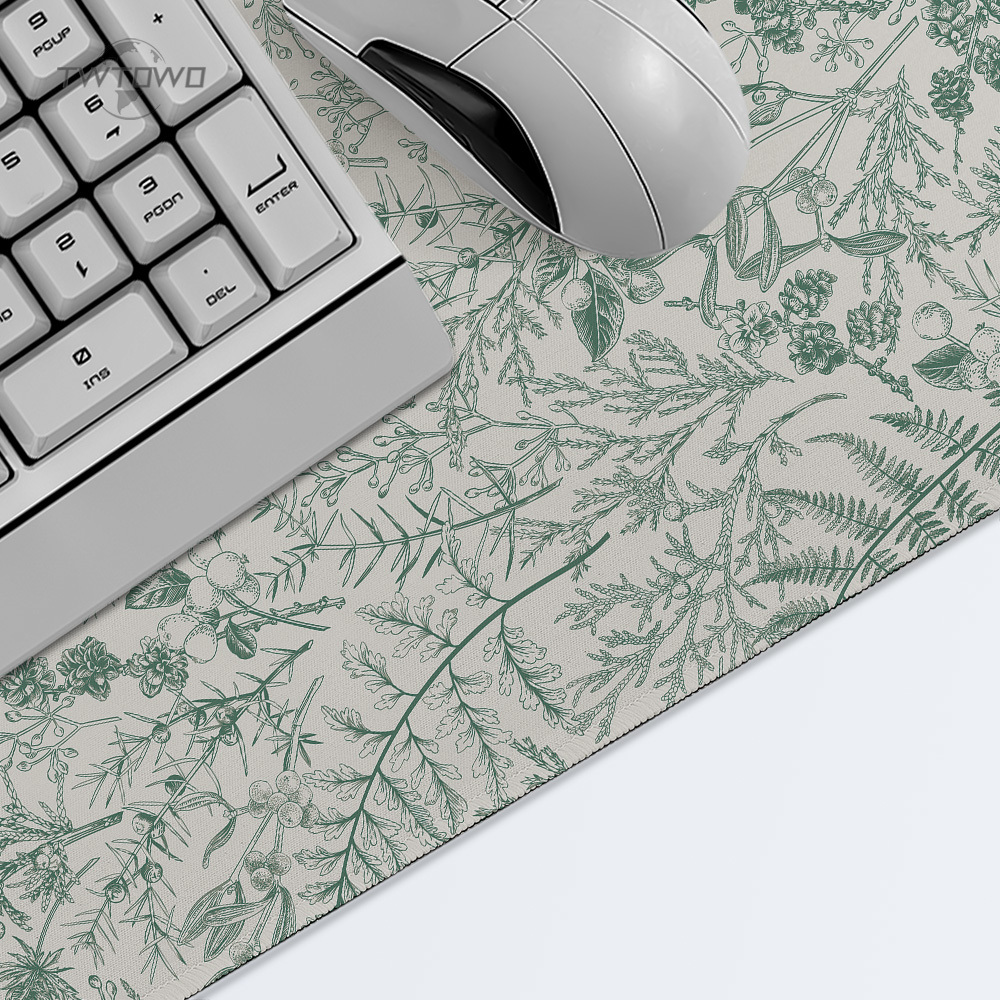 Mouse Pad Gaming Green Flower  - Gaming Keyboard Mouse Combo ulasan dan harga