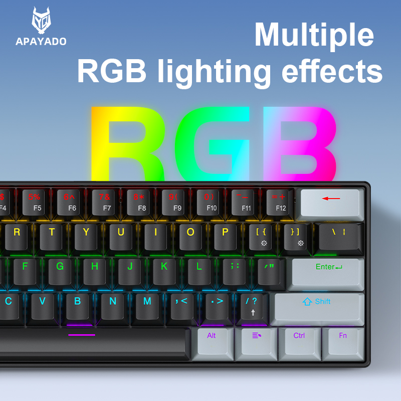 APAYADO K61 Mini 60% Gaming Ke - Gaming Keyboard Blue Switches ulasan dan harga