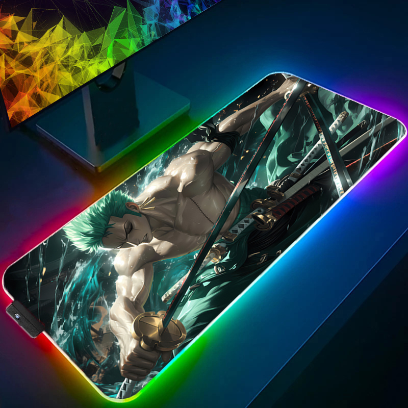 ONE PIECE Zoro Mouse Pad RGB G - Gaming Keyboard En Mouse ulasan dan harga