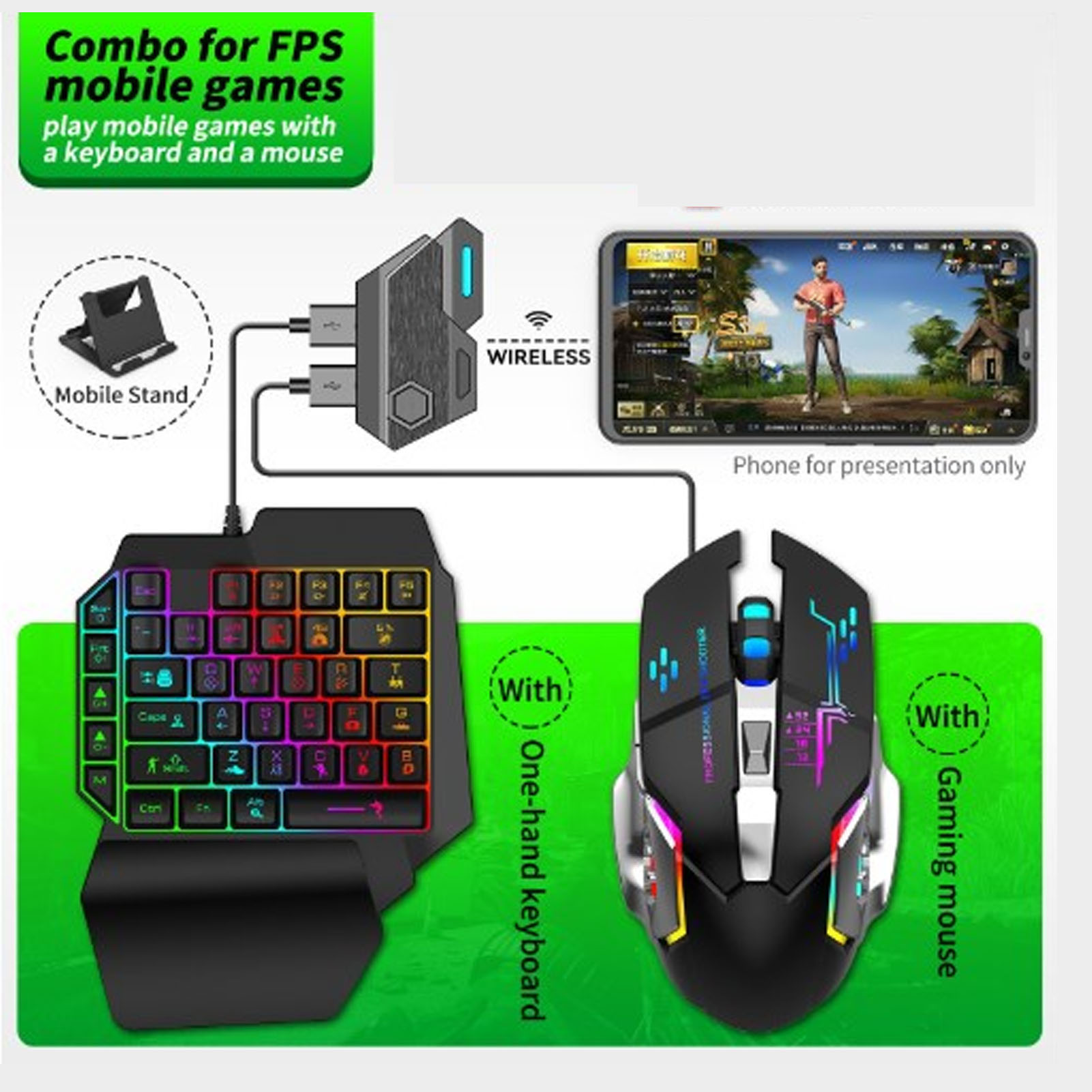 Keyboard Mouse Converter Set R - Gaming Keyboard Mouse Combo ulasan dan harga