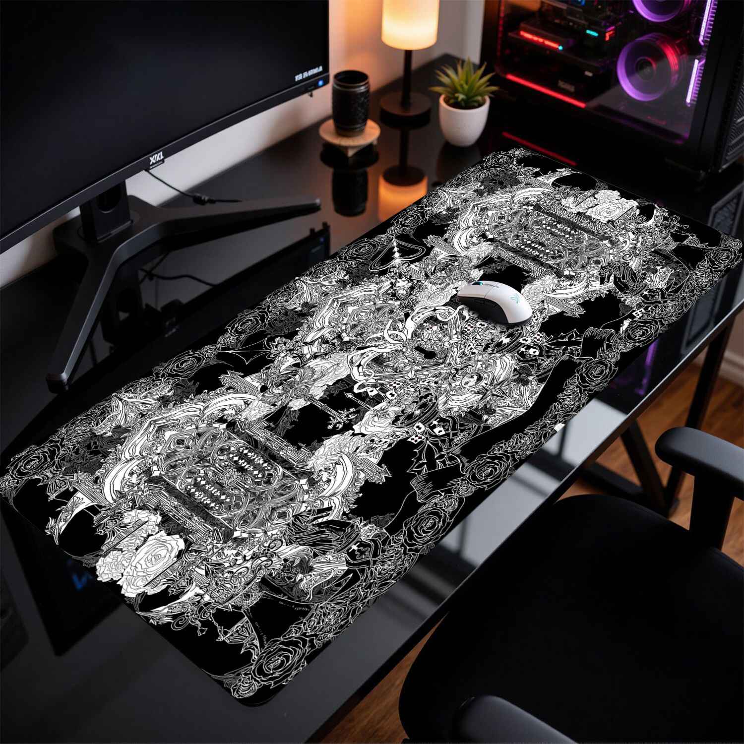 Divine Realm Gothic Building M - Gaming Keyboard And Mouse Pad ulasan dan harga