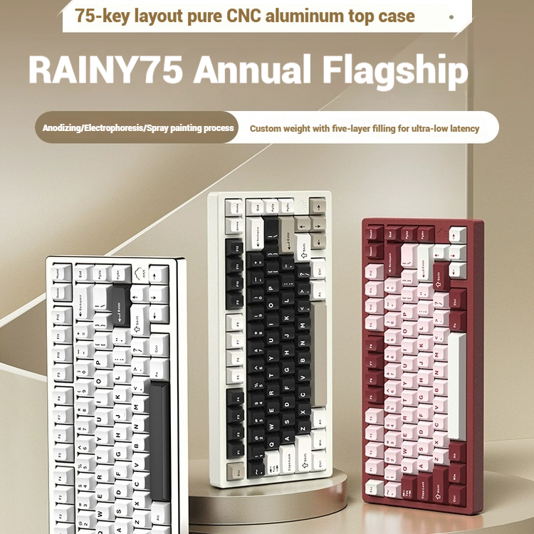 Wireless Bluetooth RAINY75 Cus - Gaming Keyboard Bluetooth ulasan dan harga