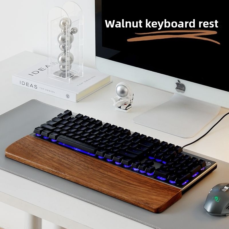 Solid Wood Keyboard Palm Rest  - Gaming Keyboard Mouse Combo ulasan dan harga