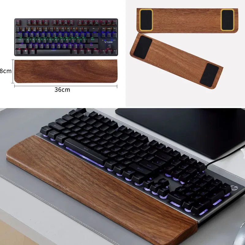 Solid Wood Keyboard Palm Rest  - Gaming Keyboard Mouse Combo ulasan dan harga