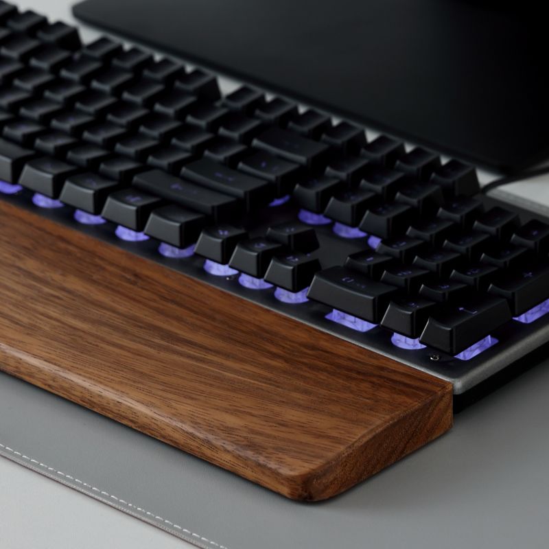 Solid Wood Keyboard Palm Rest  - Gaming Keyboard Mouse Combo ulasan dan harga