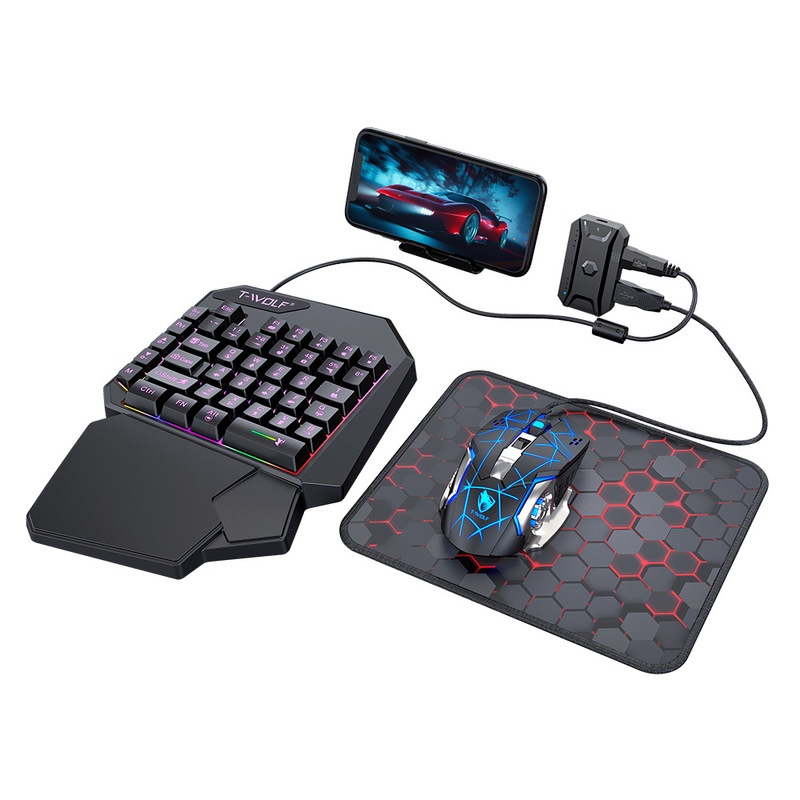 T-Wolf Tf950 5 In 1 One Handed - Gaming Keyboard And Mouse For Xbox ulasan dan harga
