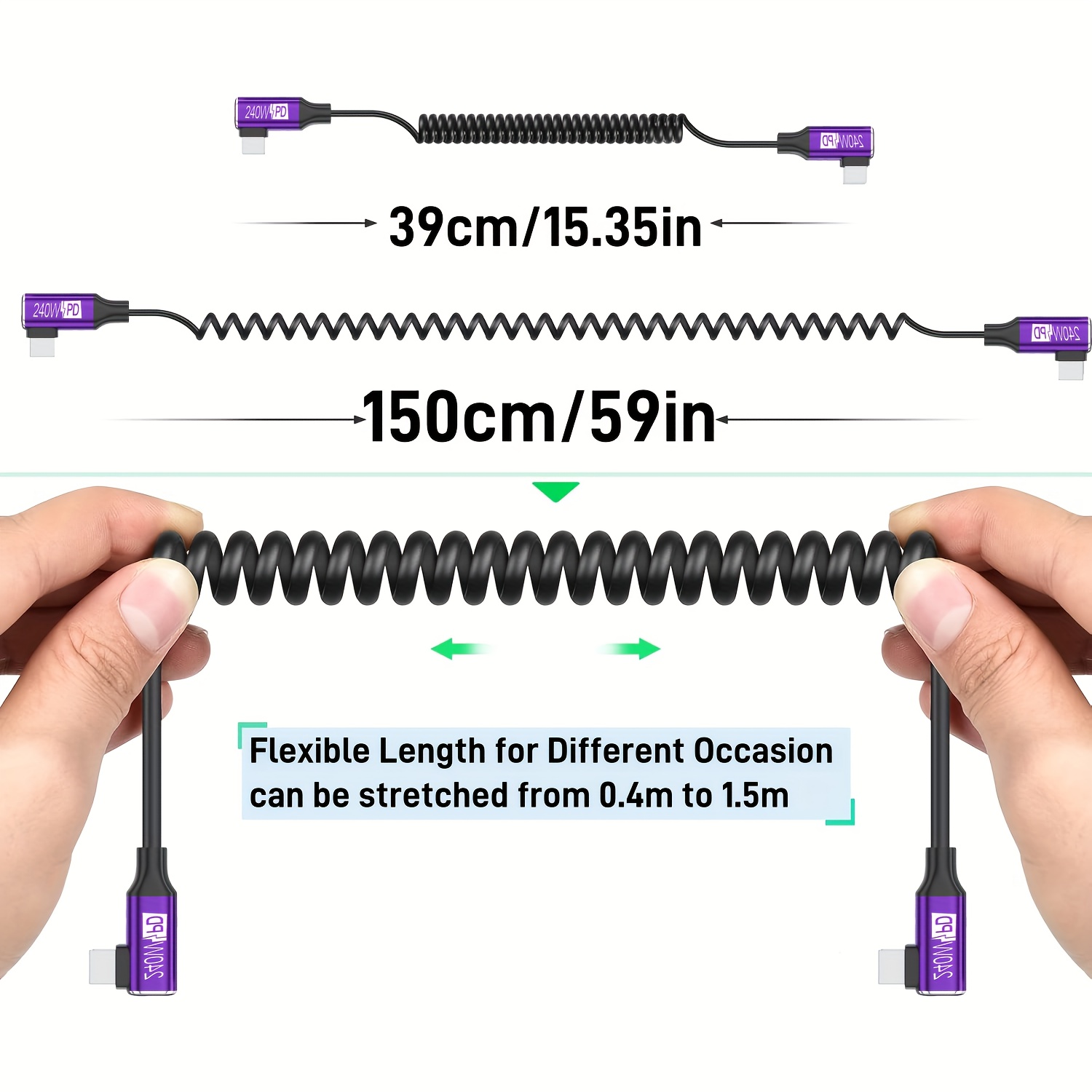 USB-C to USB-C Coiled Cable wi - Coiled Usb Cable ulasan dan harga