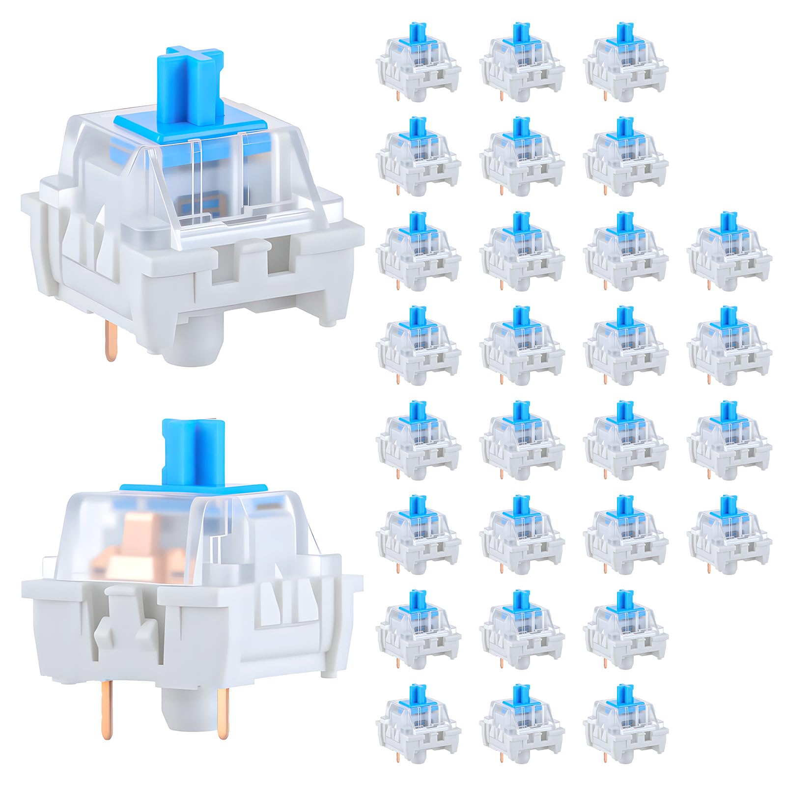 30 PCS Mechanical Keyboard Swi - Gaming Keyboard Blue Switches ulasan dan harga