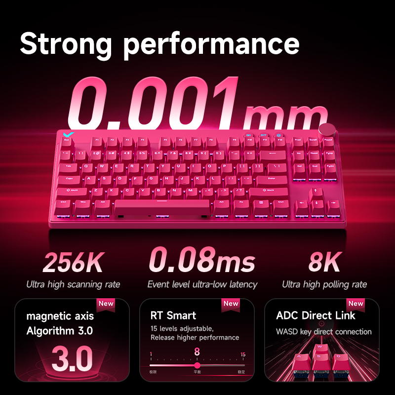 Mchose Mix87 Magnetic Swtich K - Keyboard Gaming Transparent ulasan dan harga