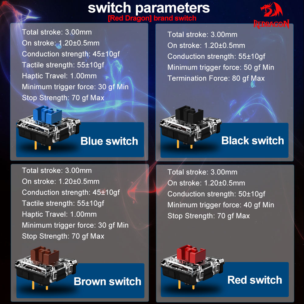 REDRAGON SMD RGB MX Low Profil - Gaming Keyboard Blue Switches ulasan dan harga