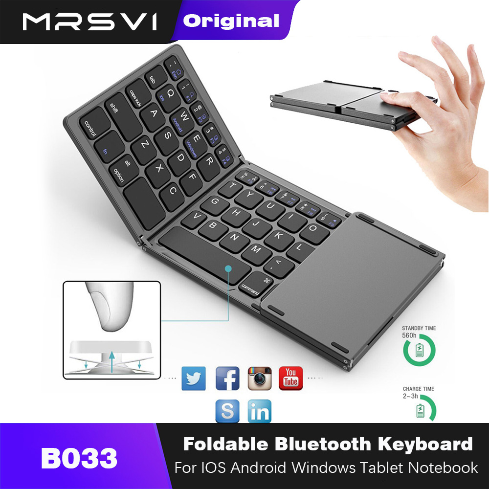 MRSVI Foldable Bluetooth Keybo - Gaming Keyboard Budget ulasan dan harga