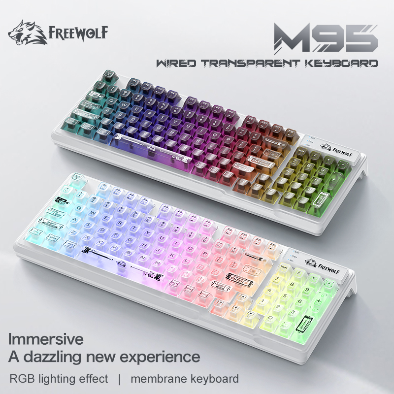 Wired RGB Transparent Keyboard - Keyboard Gaming Transparent ulasan dan harga