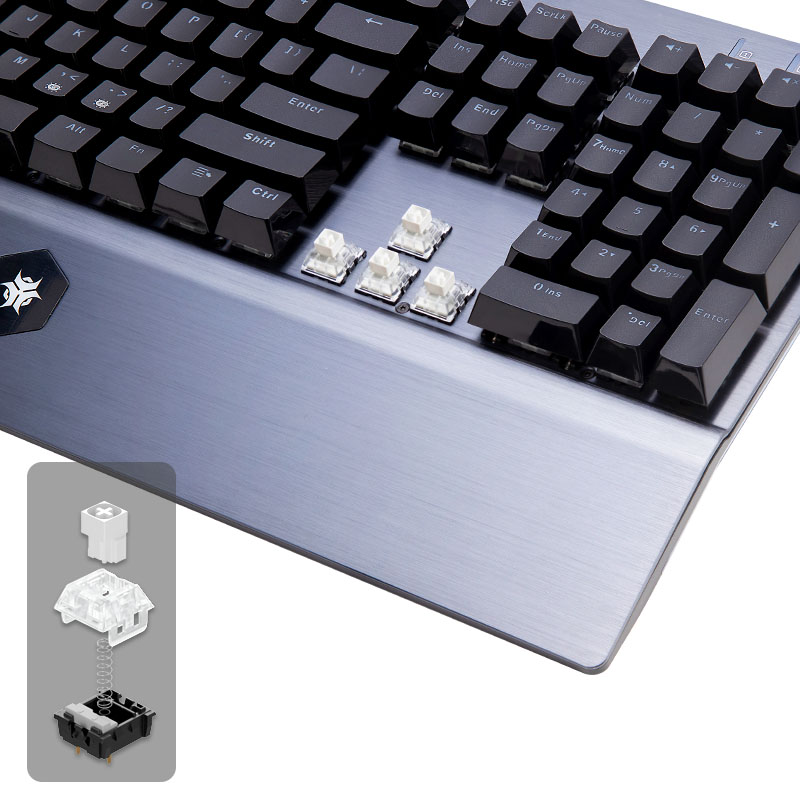 HEXGEARS GK739 Hot Swappable d - Gaming Keyboard Blue Switches ulasan dan harga