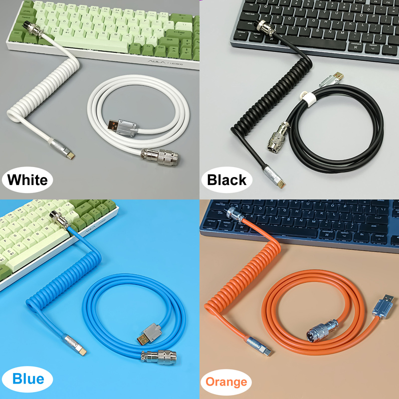 1.8M PU 6.0 Mechanical Keyboar - Coiled Usb Cable ulasan dan harga