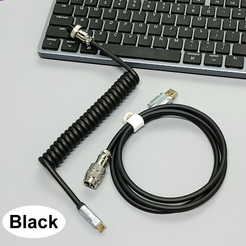 1.8M PU 6.0 Mechanical Keyboar - Coiled Usb Cable ulasan dan harga