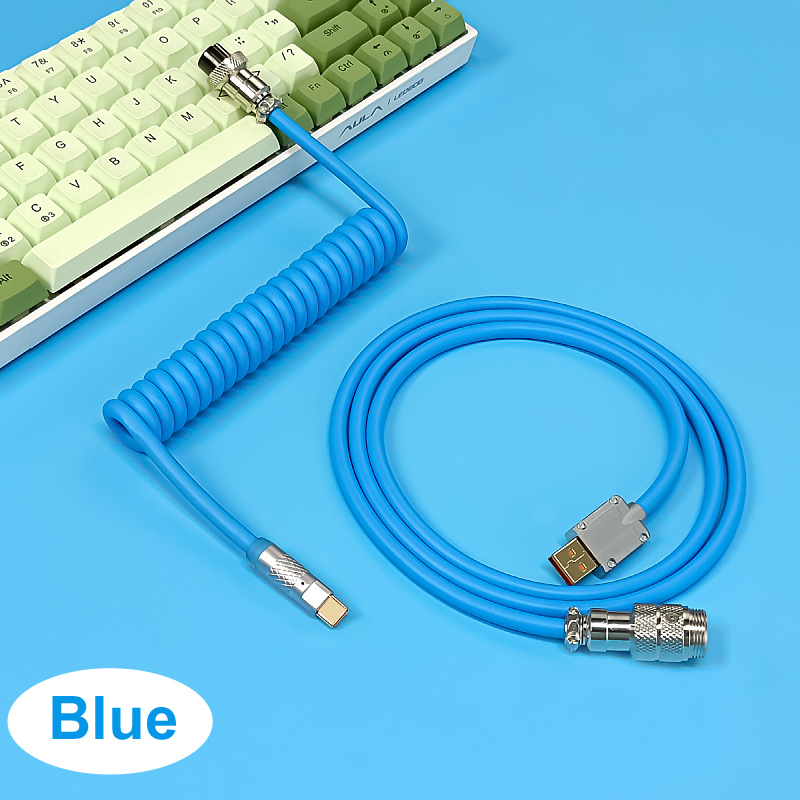 1.8M PU 6.0 Mechanical Keyboar - Coiled Usb Cable ulasan dan harga