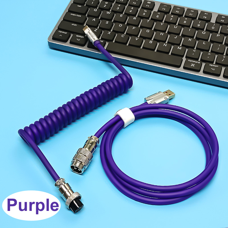 1.8M PU 6.0 Mechanical Keyboar - Coiled Usb Cable ulasan dan harga